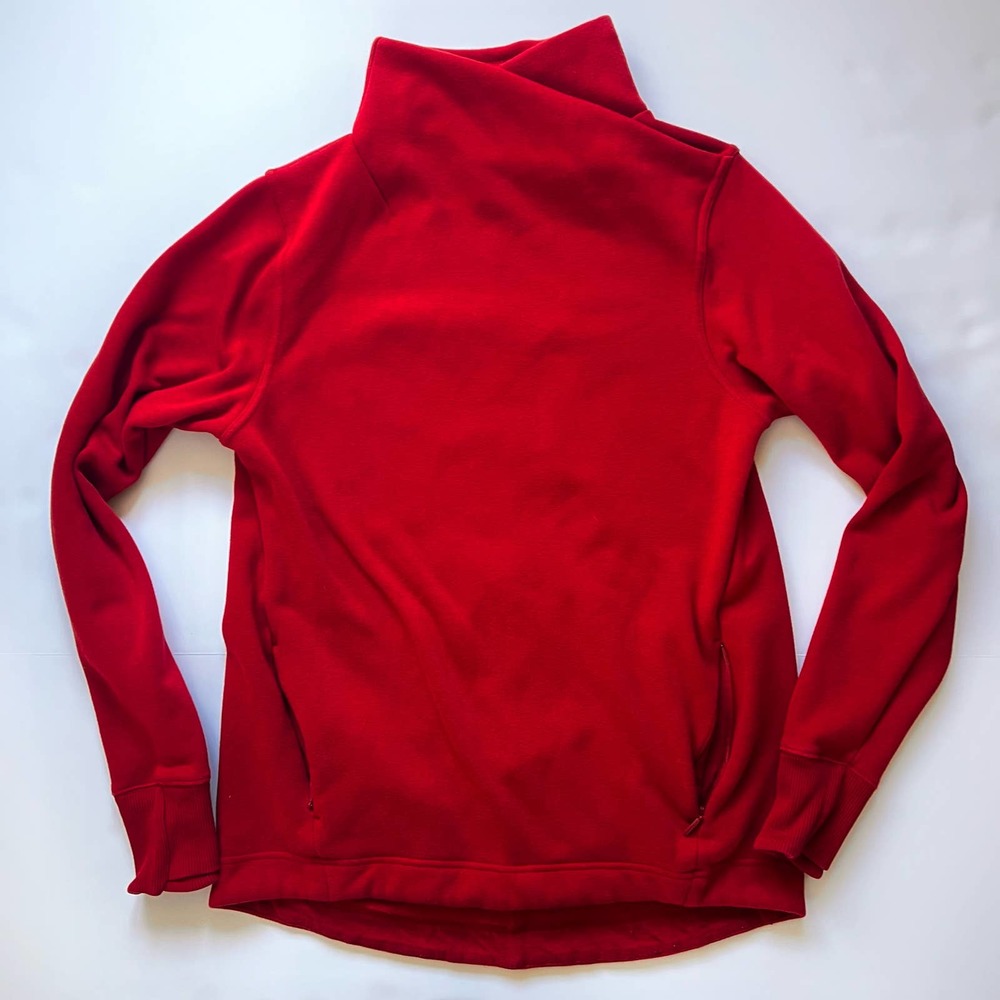 Athleta red mockneck sweater, size S